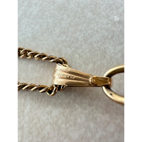 Antique Art Deco Seiko Empire 12kt gold filled Manual square timepiece necklace - Picture 8 of 12